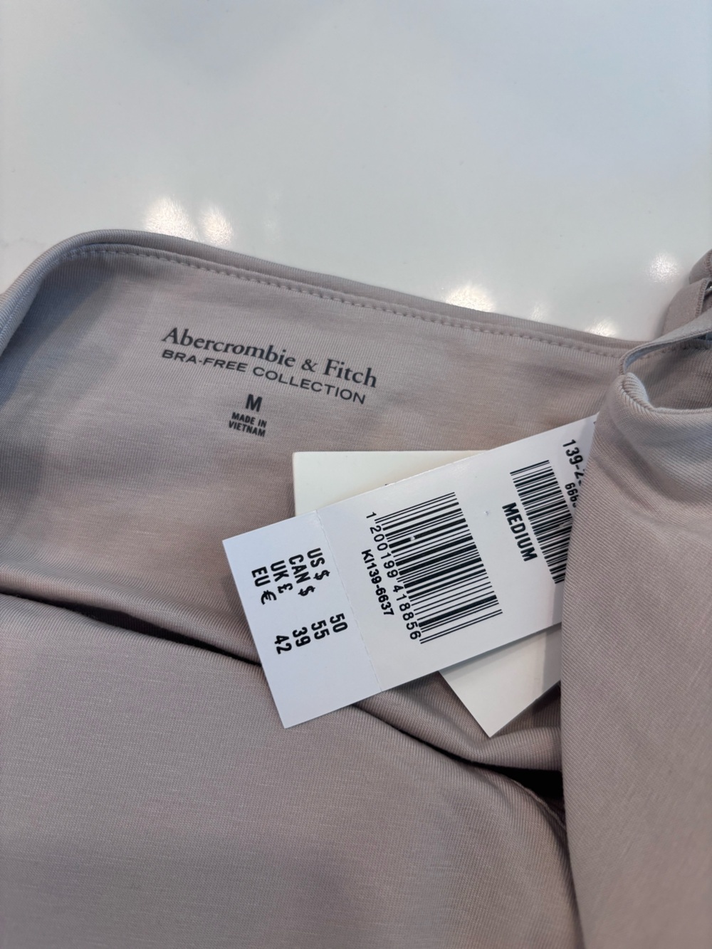 Abercrombie Bra Free Cutout Hardware Tank Top Medium Ash - Picture 5 of 5